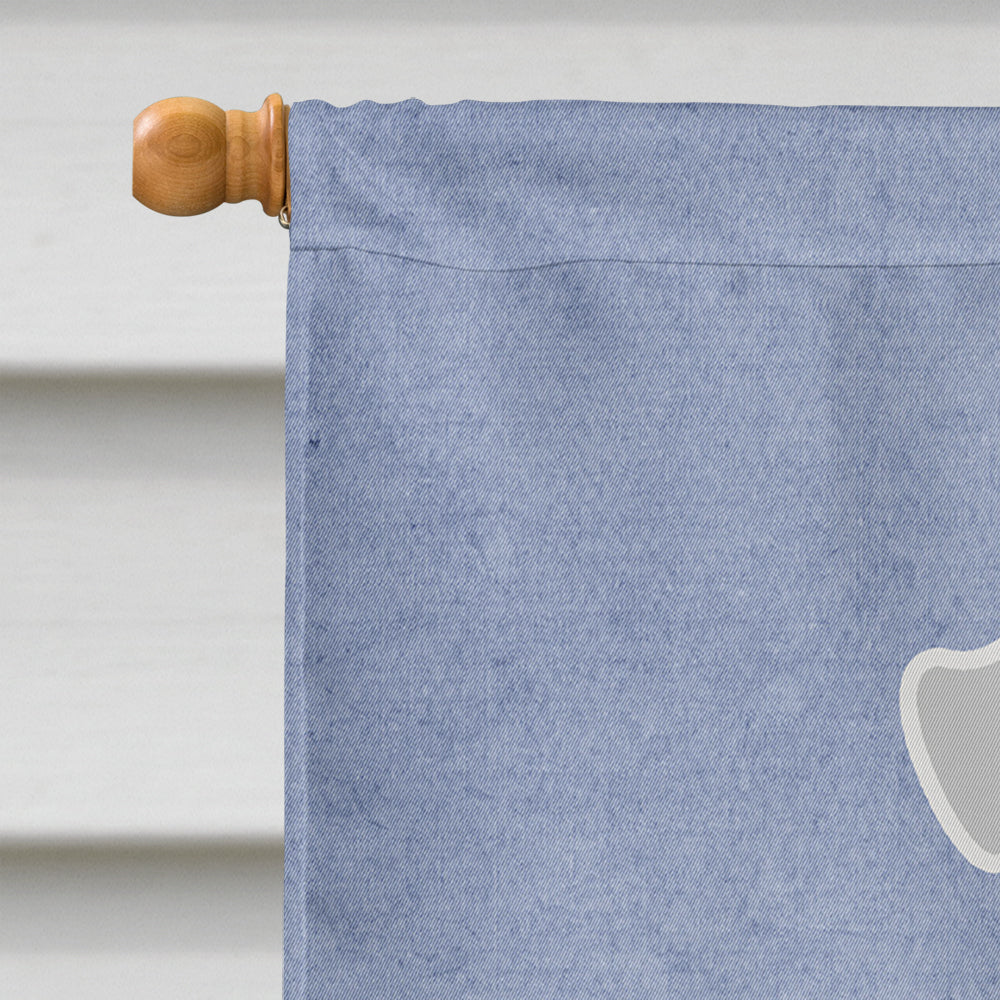 Miniature Schnauzer White Welcome House Flag 28x40 Porch Sleeve Pole Decorative Outside Yard Banner Artwork Wall Hanging, Polyester