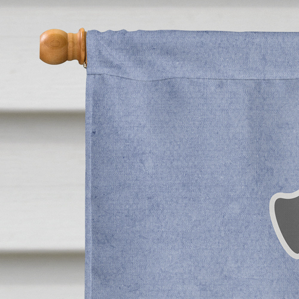 Miniature Schnauzer Salt and Pepper Welcome House Flag 28x40 Porch Sleeve Pole Decorative Outside Yard Banner Artwork Wall Hanging, Polyester
