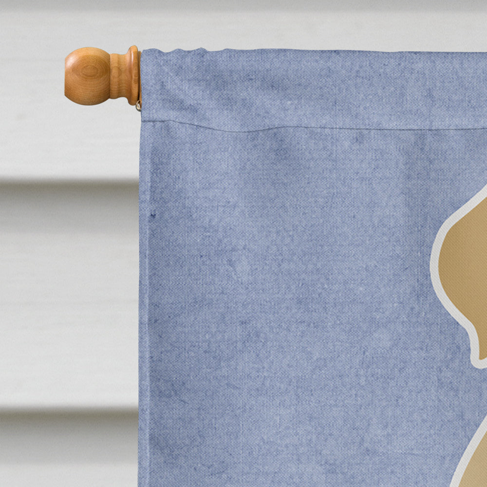 Yellow Labrador Welcome House Flag 28x40 Porch Sleeve Pole Decorative Outside Yard Banner Artwork Wall Hanging, Polyester