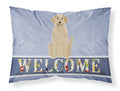 Yellow Labrador Welcome Standard Pillowcase Lightweight Super Soft Easy Care Decorative Artwork Pillowcase, Standard
