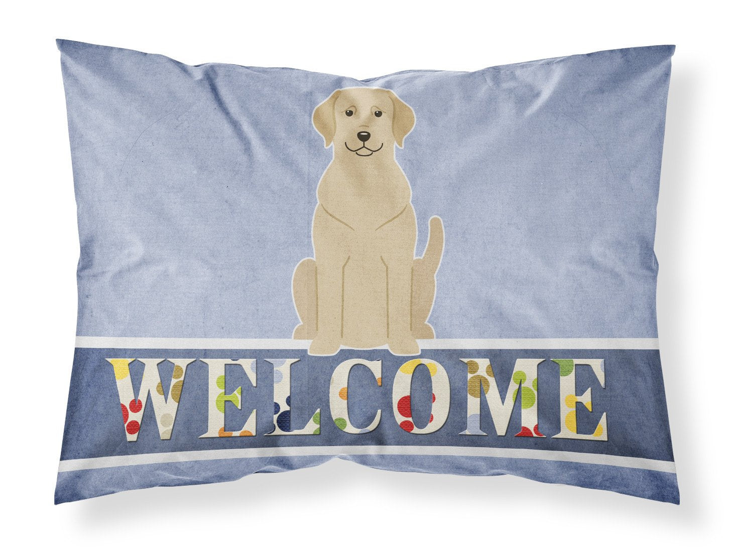 Yellow Labrador Welcome Standard Pillowcase Lightweight Super Soft Easy Care Decorative Artwork Pillowcase, Standard