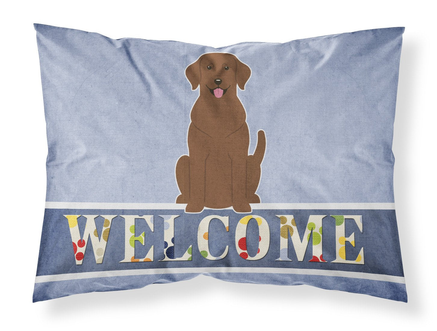 Chocolate Labrador Welcome Standard Pillowcase Lightweight Super Soft Easy Care Decorative Artwork Pillowcase, Standard