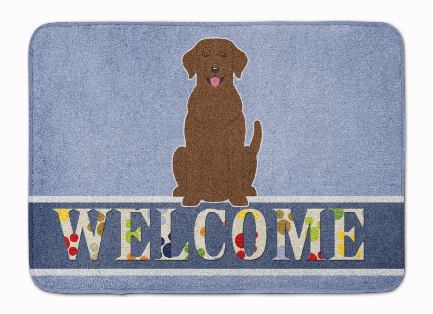 Chocolate Labrador Welcome Memory Foam Kitchen Mat Machine Washable Anti-Fatigue Cushion Comfort Bath or Kitchen Rug