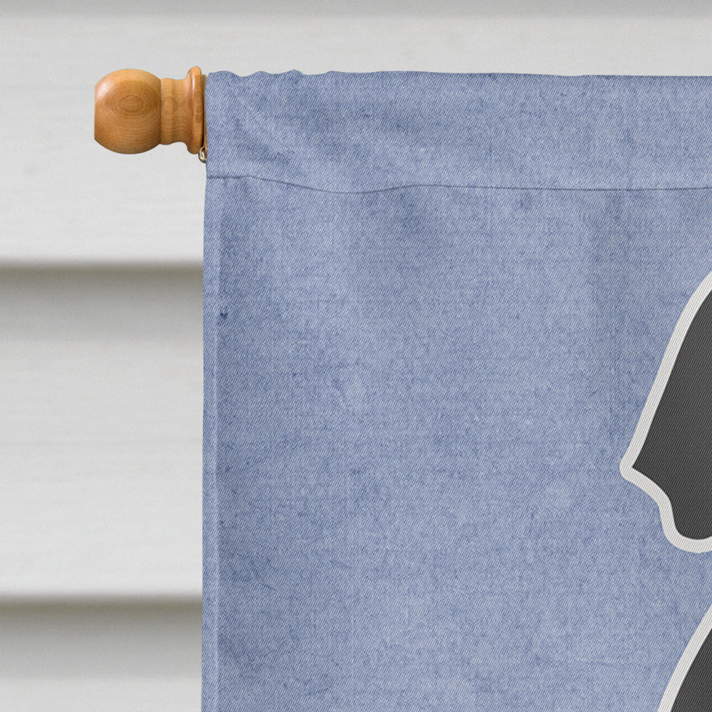 Black Labrador Welcome House Flag 28x40 Porch Sleeve Pole Decorative Outside Yard Banner Artwork Wall Hanging, Polyester