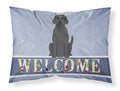 Black Labrador Welcome Standard Pillowcase Lightweight Super Soft Easy Care Decorative Artwork Pillowcase, Standard