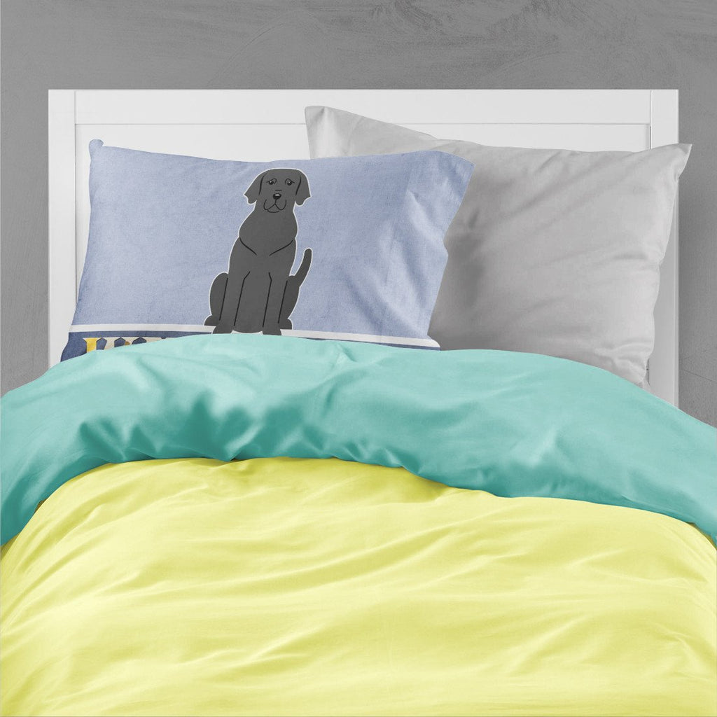 Black Labrador Welcome Standard Pillowcase Lightweight Super Soft Easy Care Decorative Artwork Pillowcase, Standard