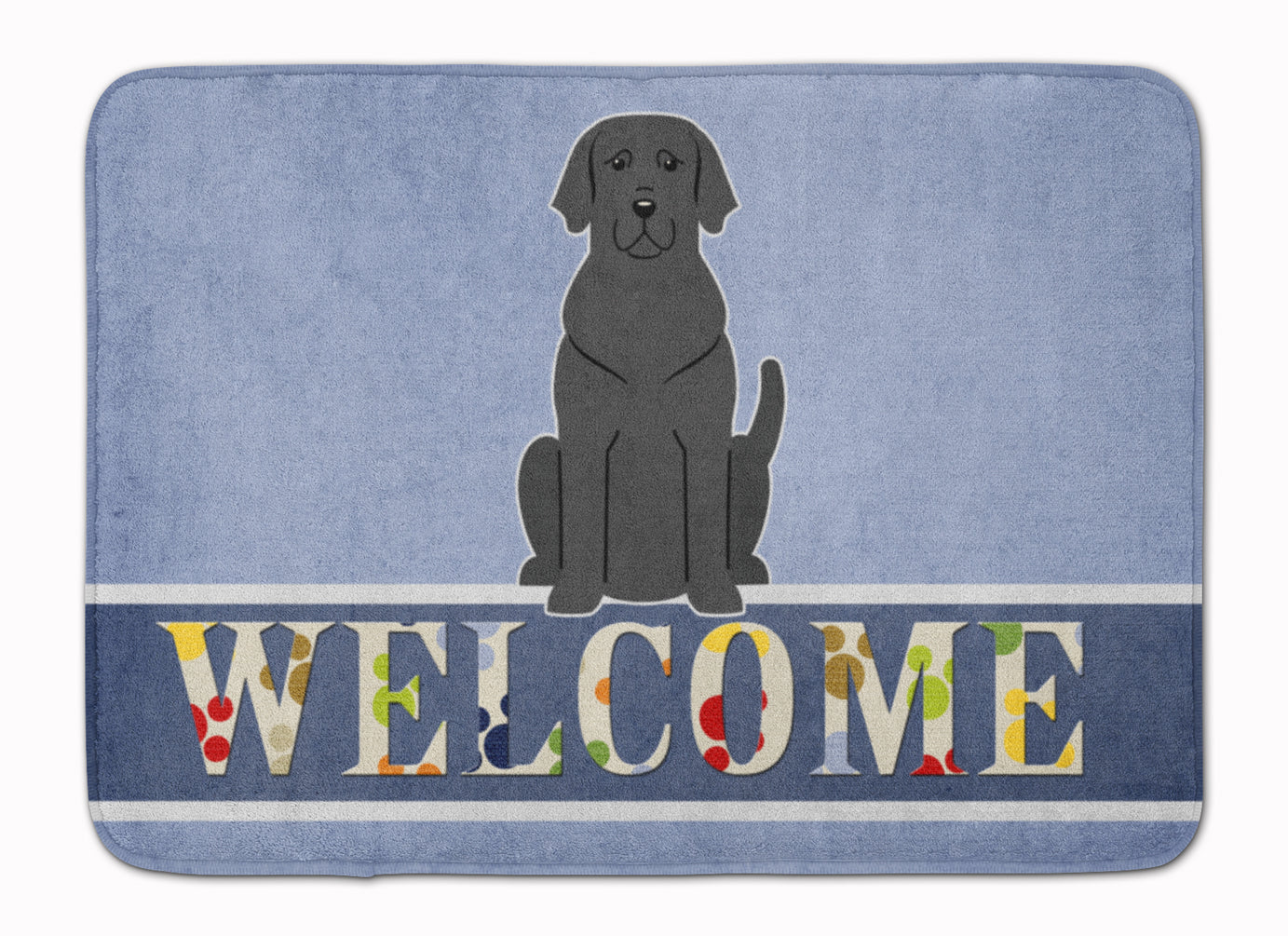 Black Labrador Welcome Memory Foam Kitchen Mat Machine Washable Anti-Fatigue Cushion Comfort Bath or Kitchen Rug