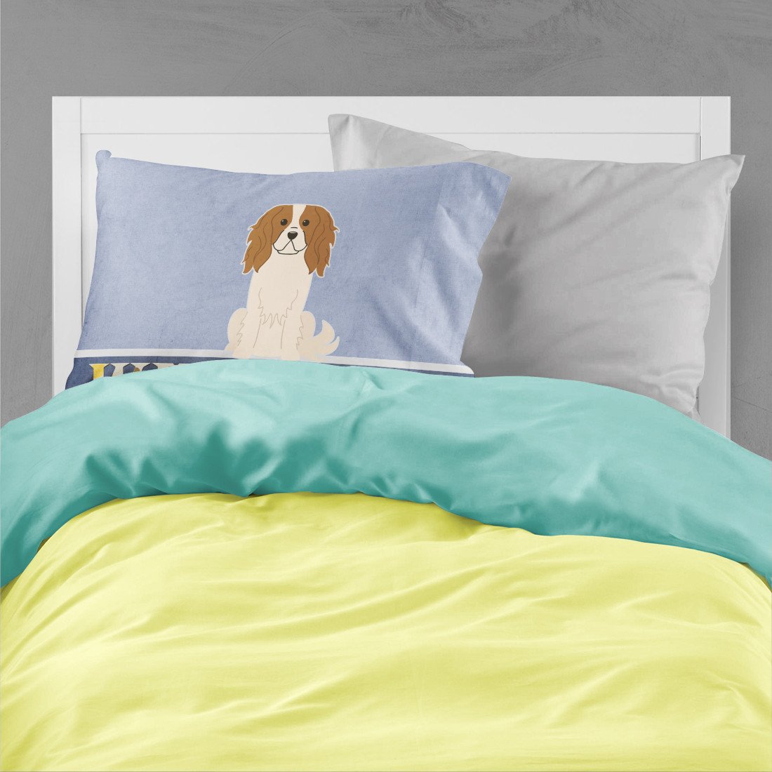 Cavalier Spaniel Welcome Standard Pillowcase Lightweight Super Soft Easy Care Decorative Artwork Pillowcase, Standard