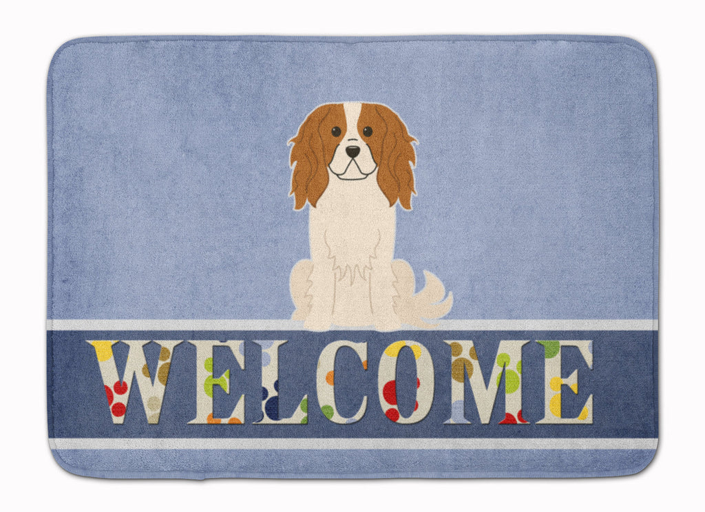 Cavalier Spaniel Welcome Memory Foam Kitchen Mat Machine Washable Anti-Fatigue Cushion Comfort Bath or Kitchen Rug
