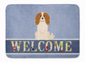 Cavalier Spaniel Welcome Memory Foam Kitchen Mat Machine Washable Anti-Fatigue Cushion Comfort Bath or Kitchen Rug
