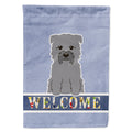 Glen of Imal Grey Welcome House Flag 28x40 Porch Sleeve Pole Decorative Outside Yard Banner Artwork Wall Hanging, Polyester