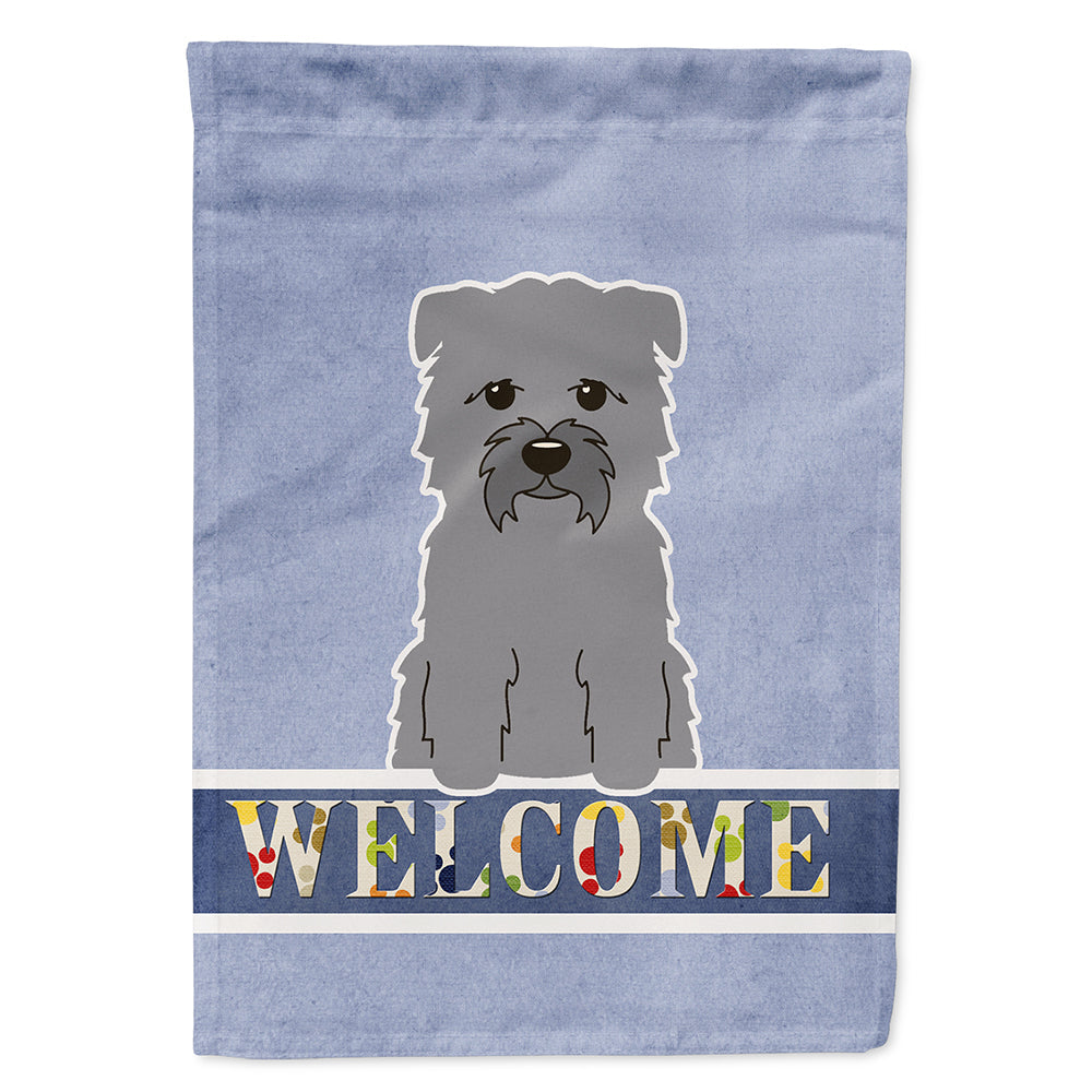 Glen of Imal Grey Welcome House Flag 28x40 Porch Sleeve Pole Decorative Outside Yard Banner Artwork Wall Hanging, Polyester