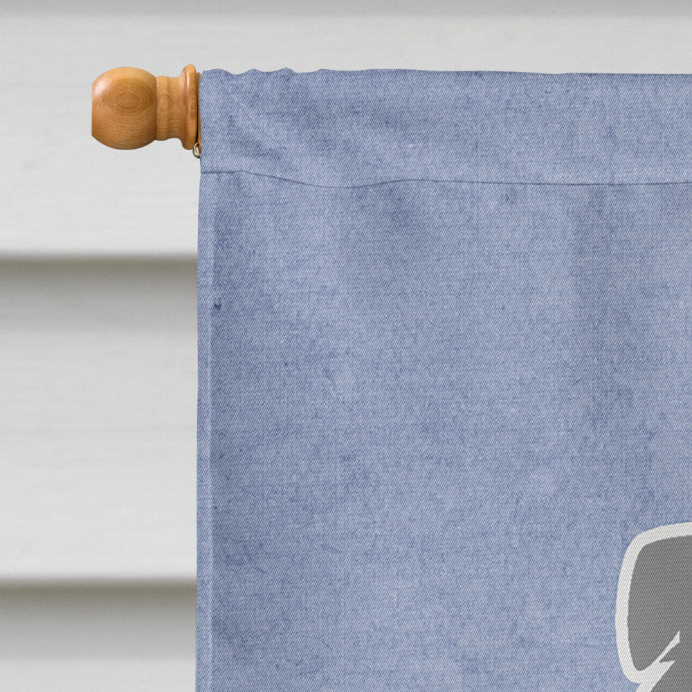 Glen of Imal Grey Welcome House Flag 28x40 Porch Sleeve Pole Decorative Outside Yard Banner Artwork Wall Hanging, Polyester