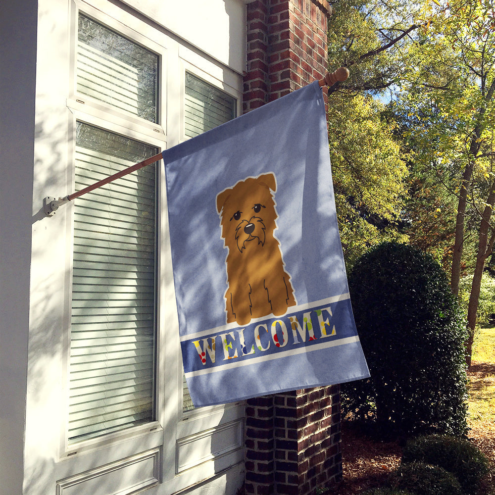 Glen of Imal Tan Welcome House Flag 28x40 Porch Sleeve Pole Decorative Outside Yard Banner Artwork Wall Hanging, Polyester