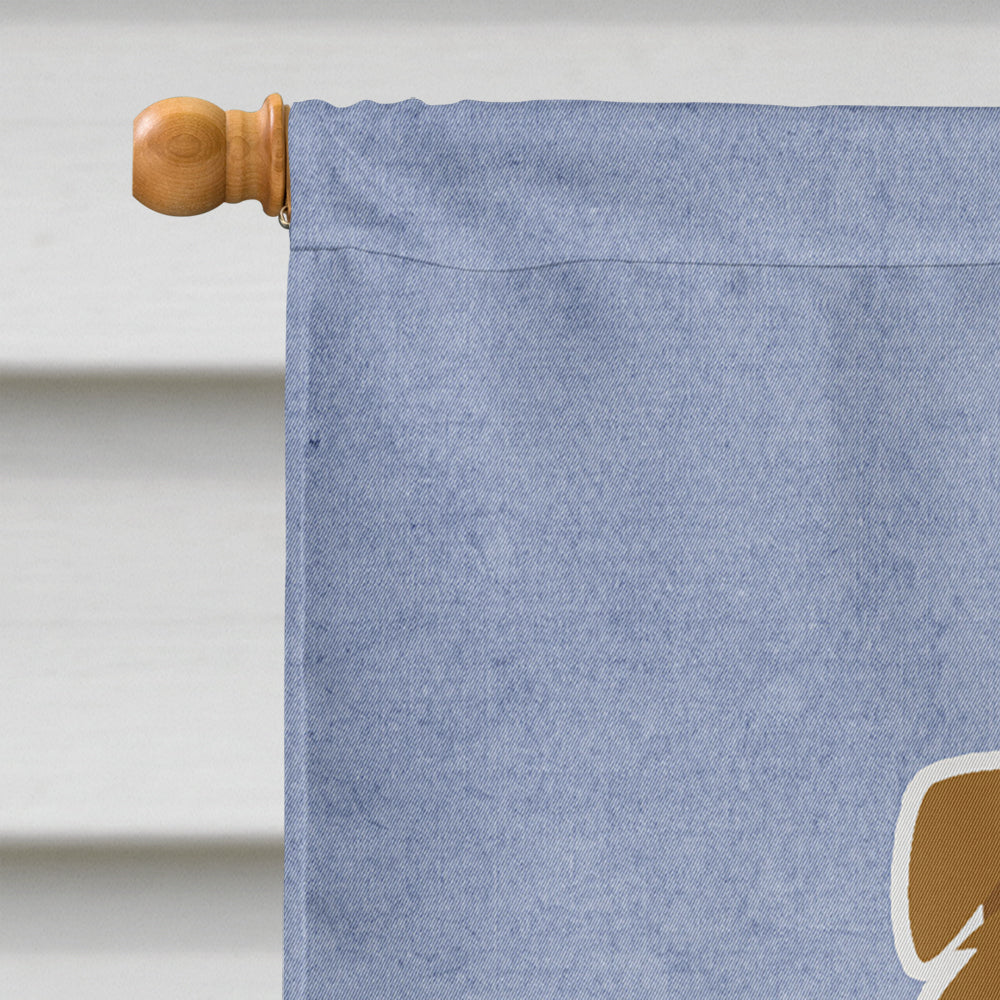 Glen of Imal Tan Welcome House Flag 28x40 Porch Sleeve Pole Decorative Outside Yard Banner Artwork Wall Hanging, Polyester