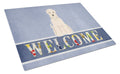 Soft Coated Wheaten Terrier Welcome Cutting Board Tempered Glass Kitchen Cutting Surface, Heat Resistant Chopping, Non-Slip Feet, Food Prep & Serving