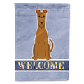 Irish Terrier Welcome House Flag 28x40 Porch Sleeve Pole Decorative Outside Yard Banner Artwork Wall Hanging, Polyester
