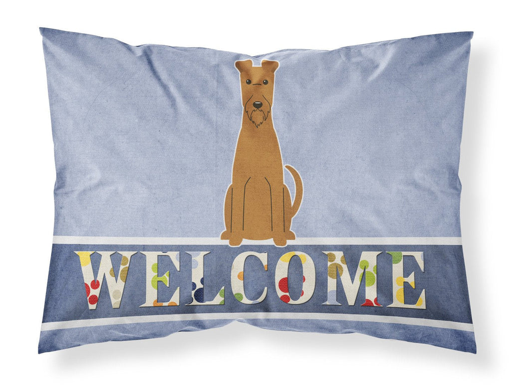 Irish Terrier Welcome Standard Pillowcase Lightweight Super Soft Easy Care Decorative Artwork Pillowcase, Standard