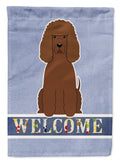 Irish Water Spaniel Welcome House Flag 28x40 Porch Sleeve Pole Decorative Outside Yard Banner Artwork Wall Hanging, Polyester