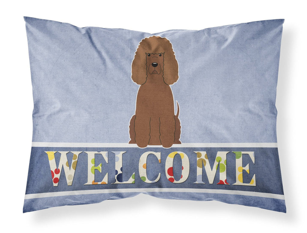 Irish Water Spaniel Welcome Standard Pillowcase Lightweight Super Soft Easy Care Decorative Artwork Pillowcase, Standard