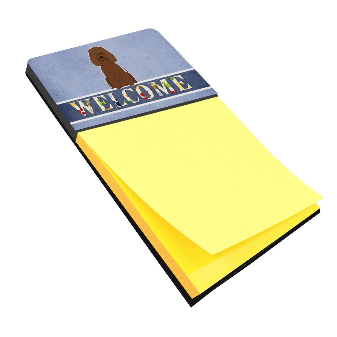 Irish Water Spaniel Welcome Watercolor Sticky Note Holder Refillable Dispenser Desk Accessory 3x3 Pad Gift