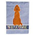 Irish Setter Welcome House Flag 28x40 Porch Sleeve Pole Decorative Outside Yard Banner Artwork Wall Hanging, Polyester