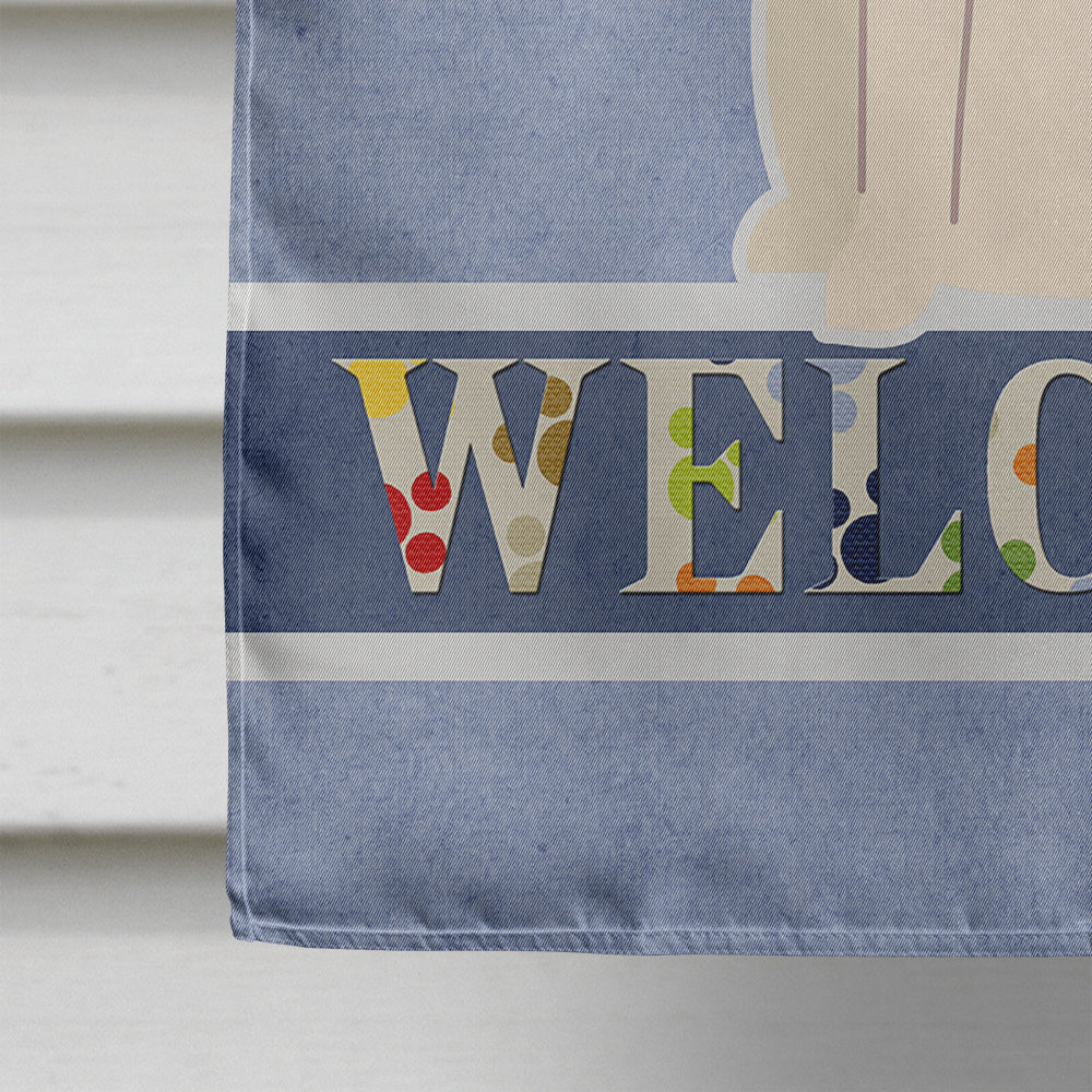 Irish Wolfhound Welcome House Flag 28x40 Porch Sleeve Pole Decorative Outside Yard Banner Artwork Wall Hanging, Polyester