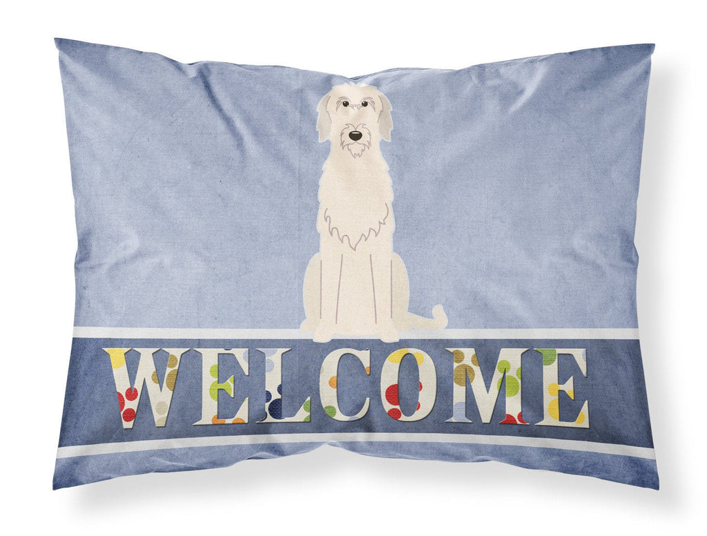 Irish Wolfhound Welcome Standard Pillowcase Lightweight Super Soft Easy Care Decorative Artwork Pillowcase, Standard