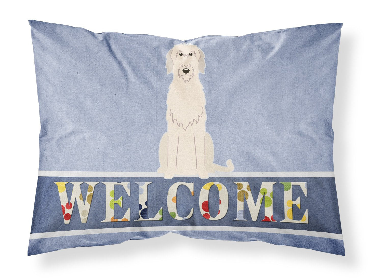 Irish Wolfhound Welcome Standard Pillowcase Lightweight Super Soft Easy Care Decorative Artwork Pillowcase, Standard