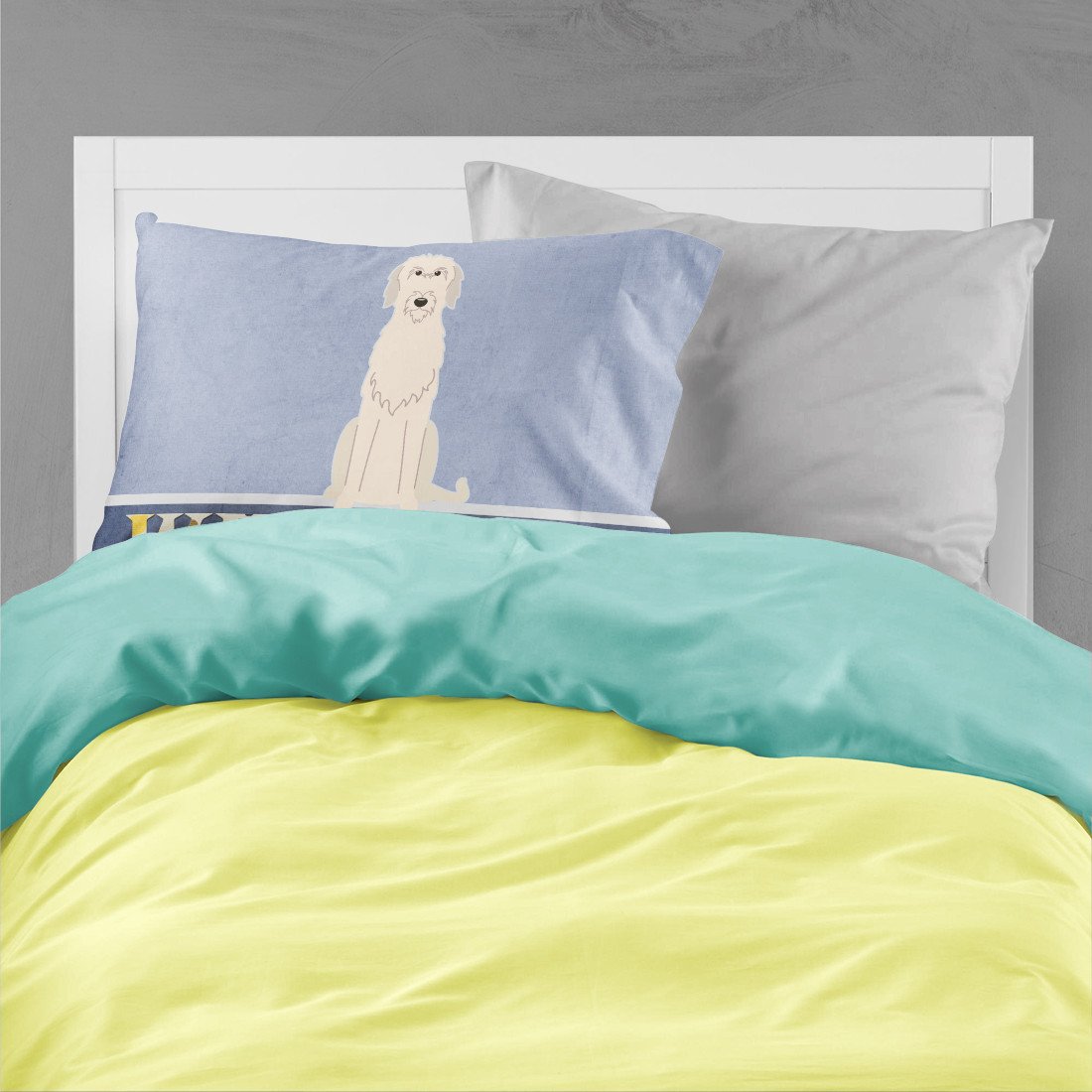 Irish Wolfhound Welcome Standard Pillowcase Lightweight Super Soft Easy Care Decorative Artwork Pillowcase, Standard