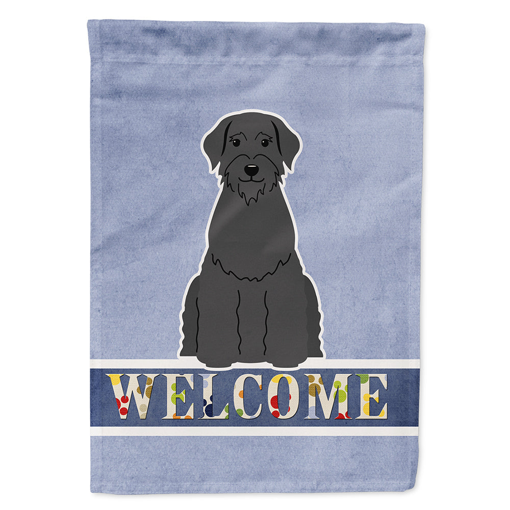 Giant Schnauzer Welcome House Flag 28x40 Porch Sleeve Pole Decorative Outside Yard Banner Artwork Wall Hanging, Polyester