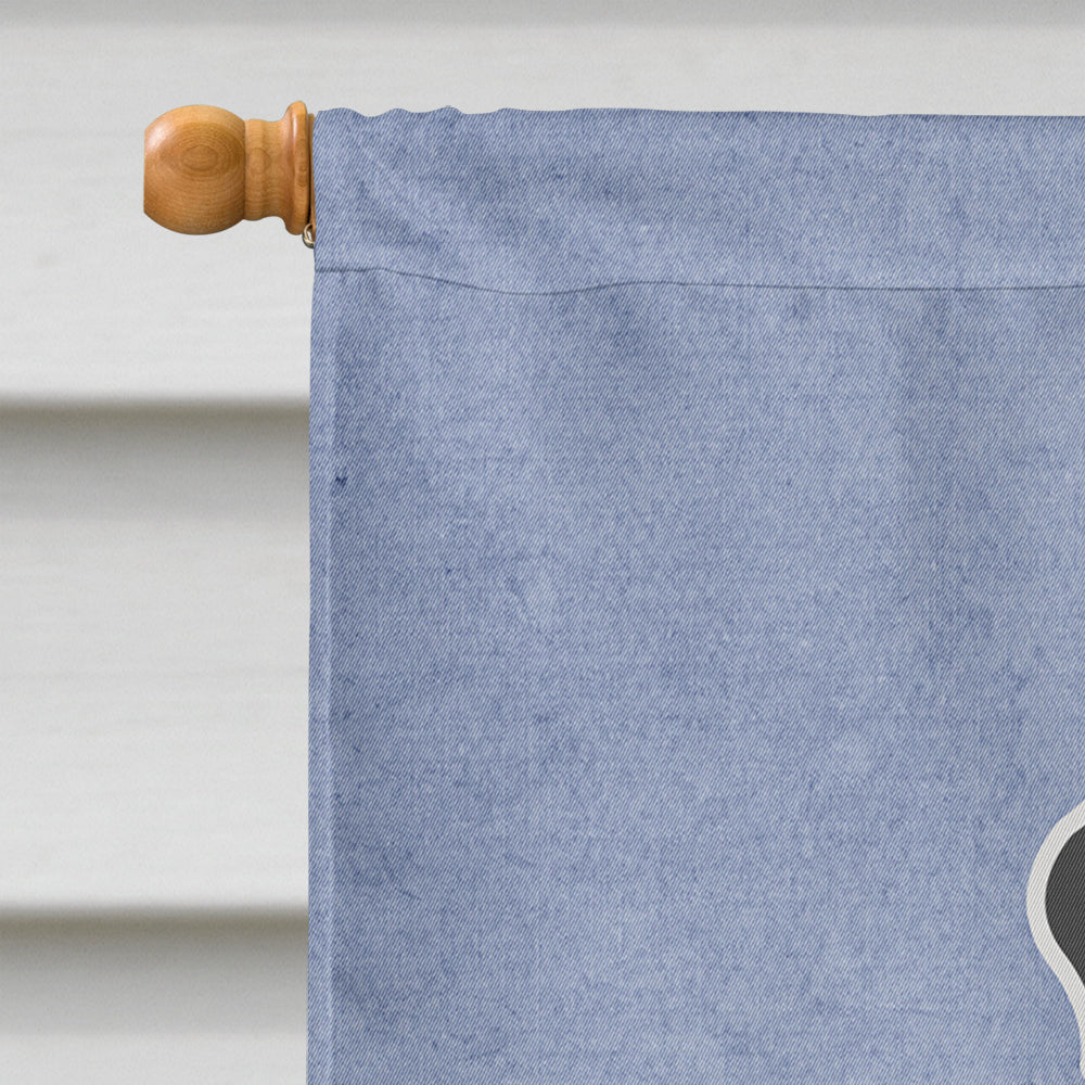 Giant Schnauzer Welcome House Flag 28x40 Porch Sleeve Pole Decorative Outside Yard Banner Artwork Wall Hanging, Polyester