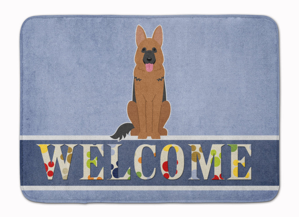 German Shepherd Welcome Memory Foam Kitchen Mat Machine Washable Anti-Fatigue Cushion Comfort Bath or Kitchen Rug