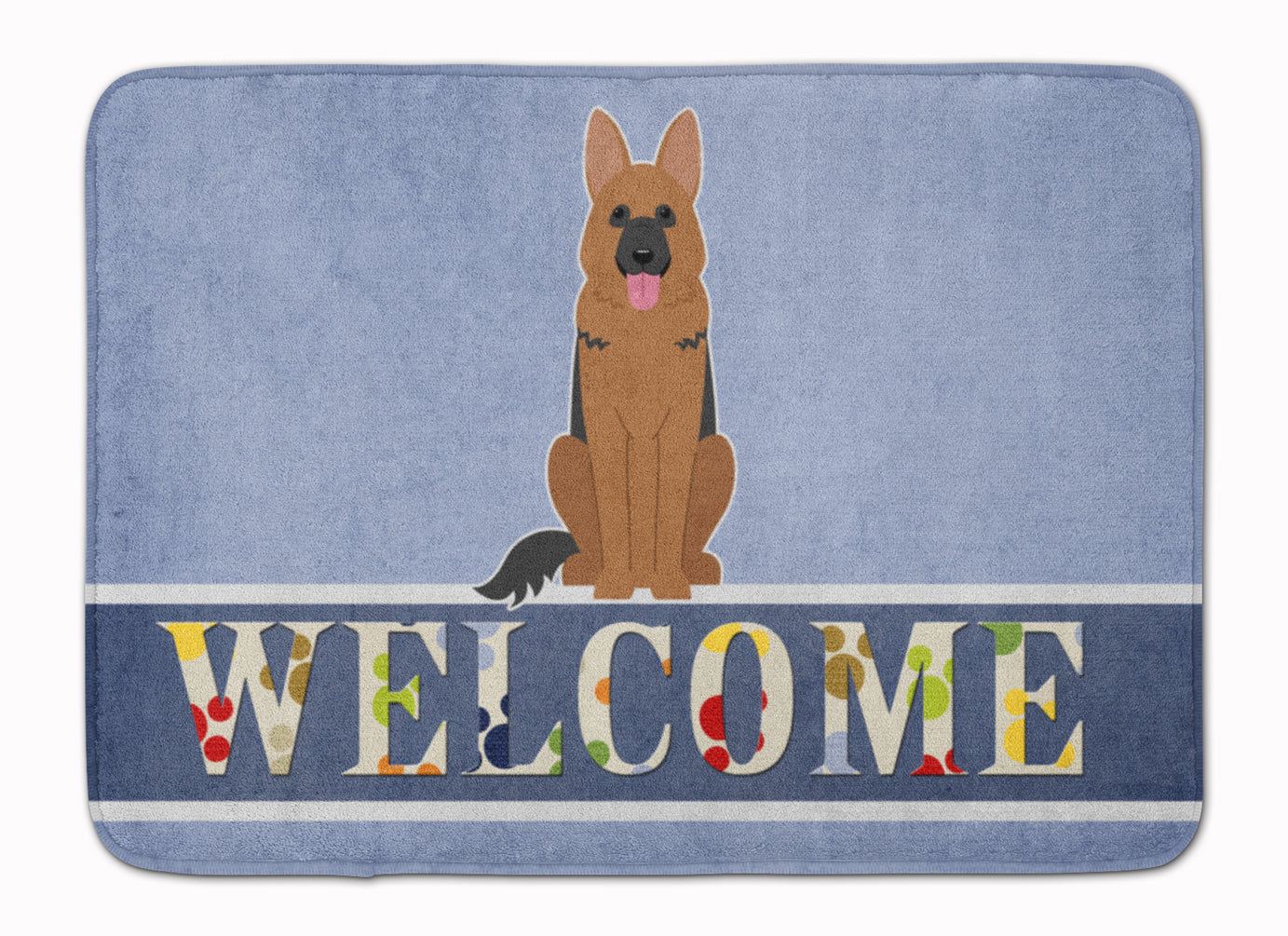 German Shepherd Welcome Memory Foam Kitchen Mat Machine Washable Anti-Fatigue Cushion Comfort Bath or Kitchen Rug