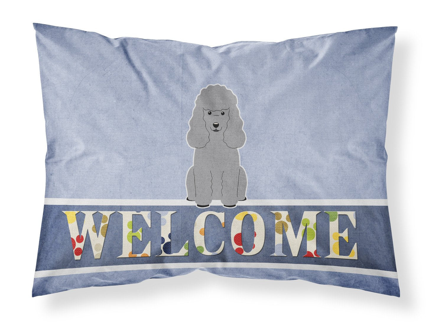 Poodle Silver Welcome Standard Pillowcase Lightweight Super Soft Easy Care Decorative Artwork Pillowcase, Standard