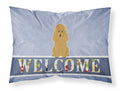 Poodle Tan Welcome Standard Pillowcase Lightweight Super Soft Easy Care Decorative Artwork Pillowcase, Standard