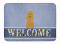 Poodle Tan Welcome Memory Foam Kitchen Mat Machine Washable Anti-Fatigue Cushion Comfort Bath or Kitchen Rug