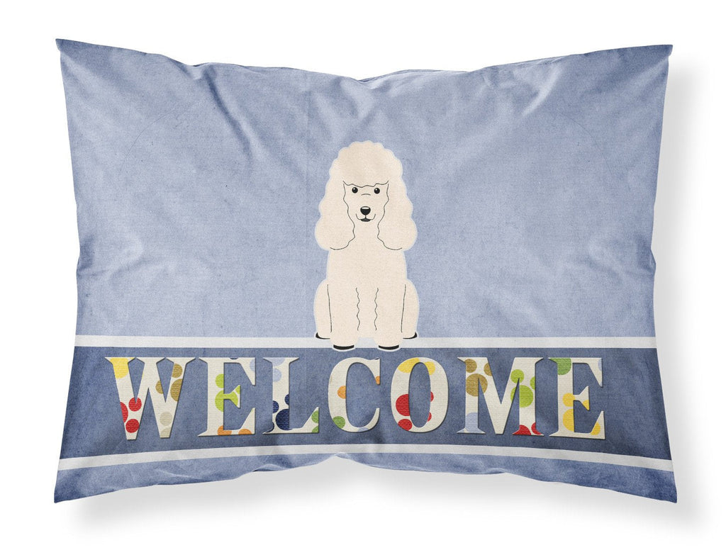 Poodle White Welcome Standard Pillowcase Lightweight Super Soft Easy Care Decorative Artwork Pillowcase, Standard