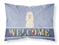 Poodle White Welcome Standard Pillowcase Lightweight Super Soft Easy Care Decorative Artwork Pillowcase, Standard
