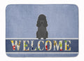 Poodle Black Welcome Memory Foam Kitchen Mat Machine Washable Anti-Fatigue Cushion Comfort Bath or Kitchen Rug