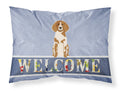 Brittany Spaniel Welcome Standard Pillowcase Lightweight Super Soft Easy Care Decorative Artwork Pillowcase, Standard