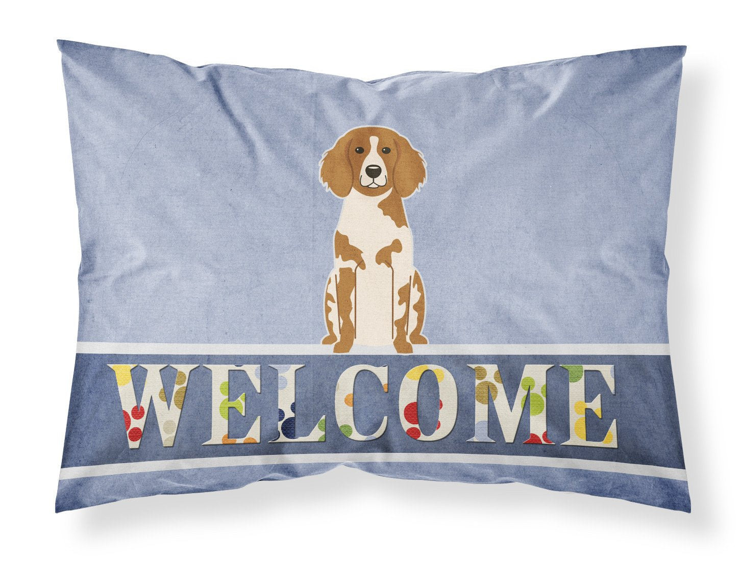 Brittany Spaniel Welcome Standard Pillowcase Lightweight Super Soft Easy Care Decorative Artwork Pillowcase, Standard