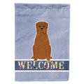 Dogue de Bourdeaux Welcome House Flag 28x40 Porch Sleeve Pole Decorative Outside Yard Banner Artwork Wall Hanging, Polyester