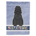 Bouvier des Flandres Welcome House Flag 28x40 Porch Sleeve Pole Decorative Outside Yard Banner Artwork Wall Hanging, Polyester