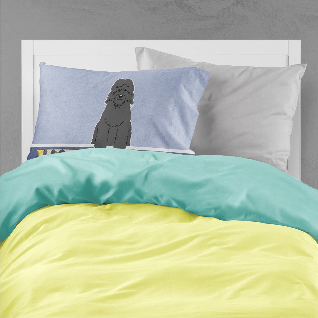 Bouvier des Flandres Welcome Standard Pillowcase Lightweight Super Soft Easy Care Decorative Artwork Pillowcase, Standard