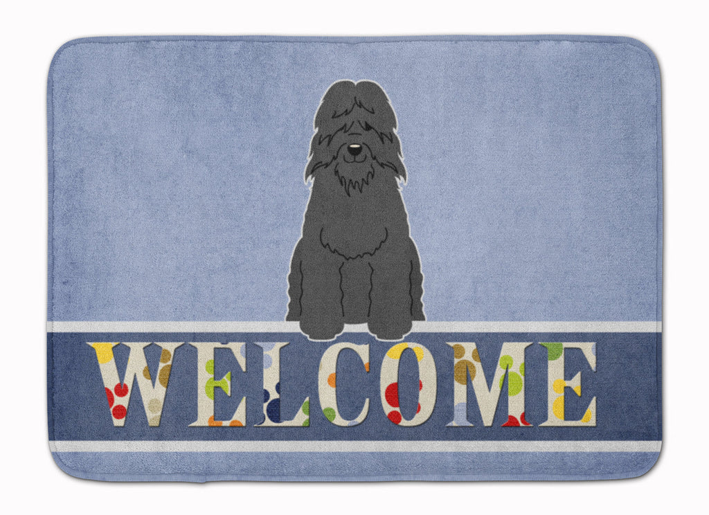 Bouvier des Flandres Welcome Memory Foam Kitchen Mat Machine Washable Anti-Fatigue Cushion Comfort Bath or Kitchen Rug