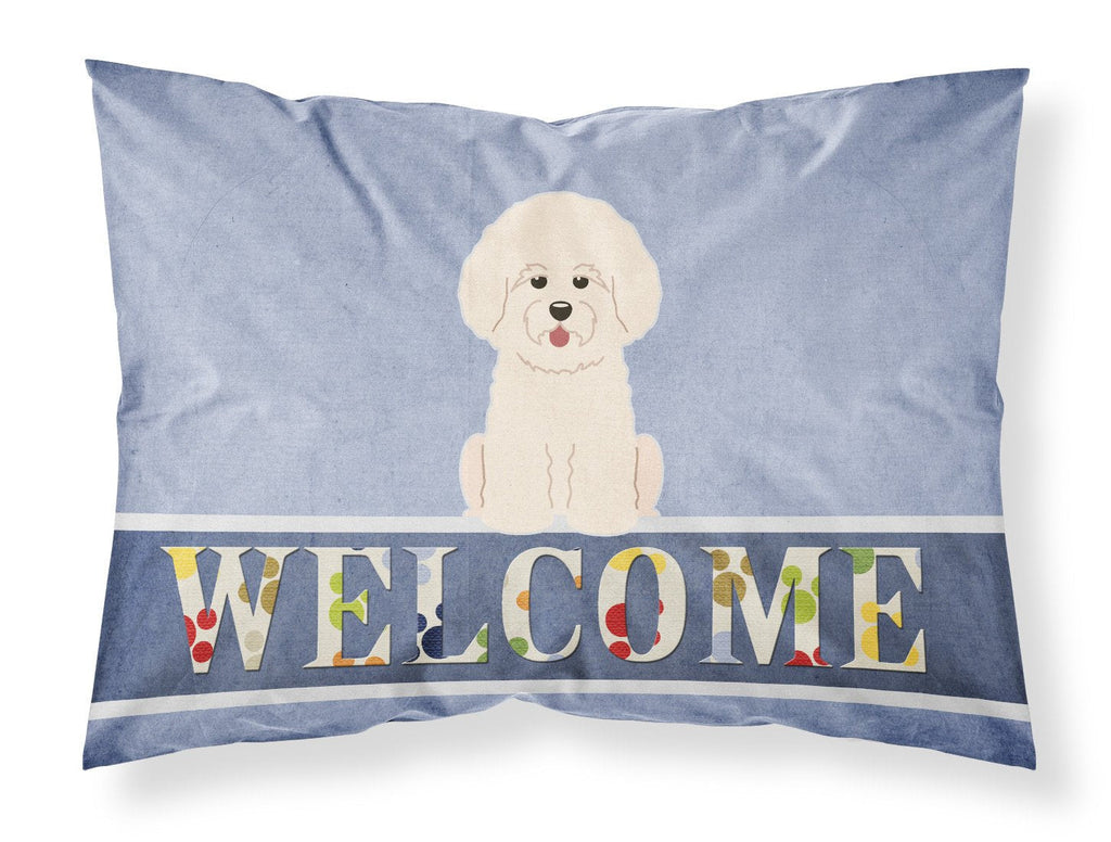 Bichon Frise Welcome Standard Pillowcase Lightweight Super Soft Easy Care Decorative Artwork Pillowcase, Standard