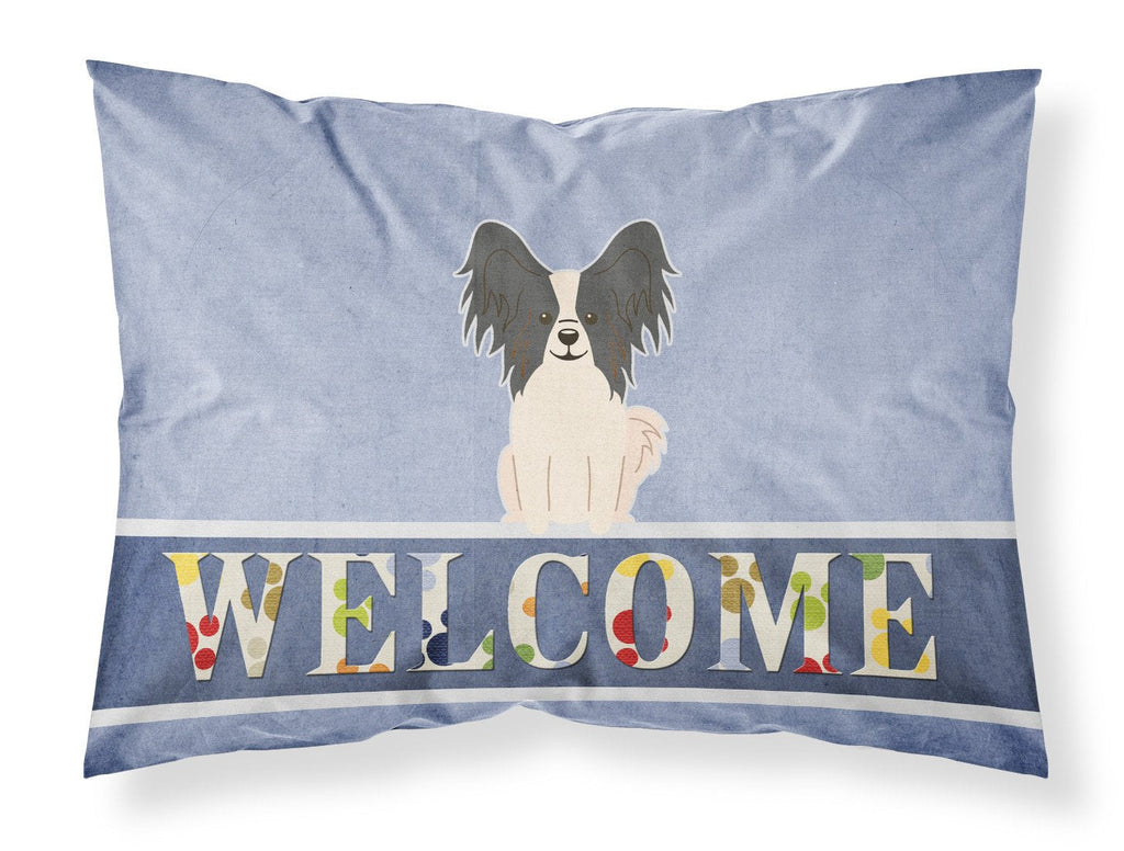Papillon Black White Welcome Standard Pillowcase Lightweight Super Soft Easy Care Decorative Artwork Pillowcase, Standard