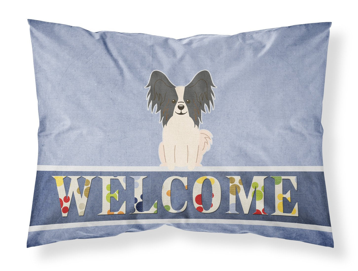 Papillon Black White Welcome Standard Pillowcase Lightweight Super Soft Easy Care Decorative Artwork Pillowcase, Standard