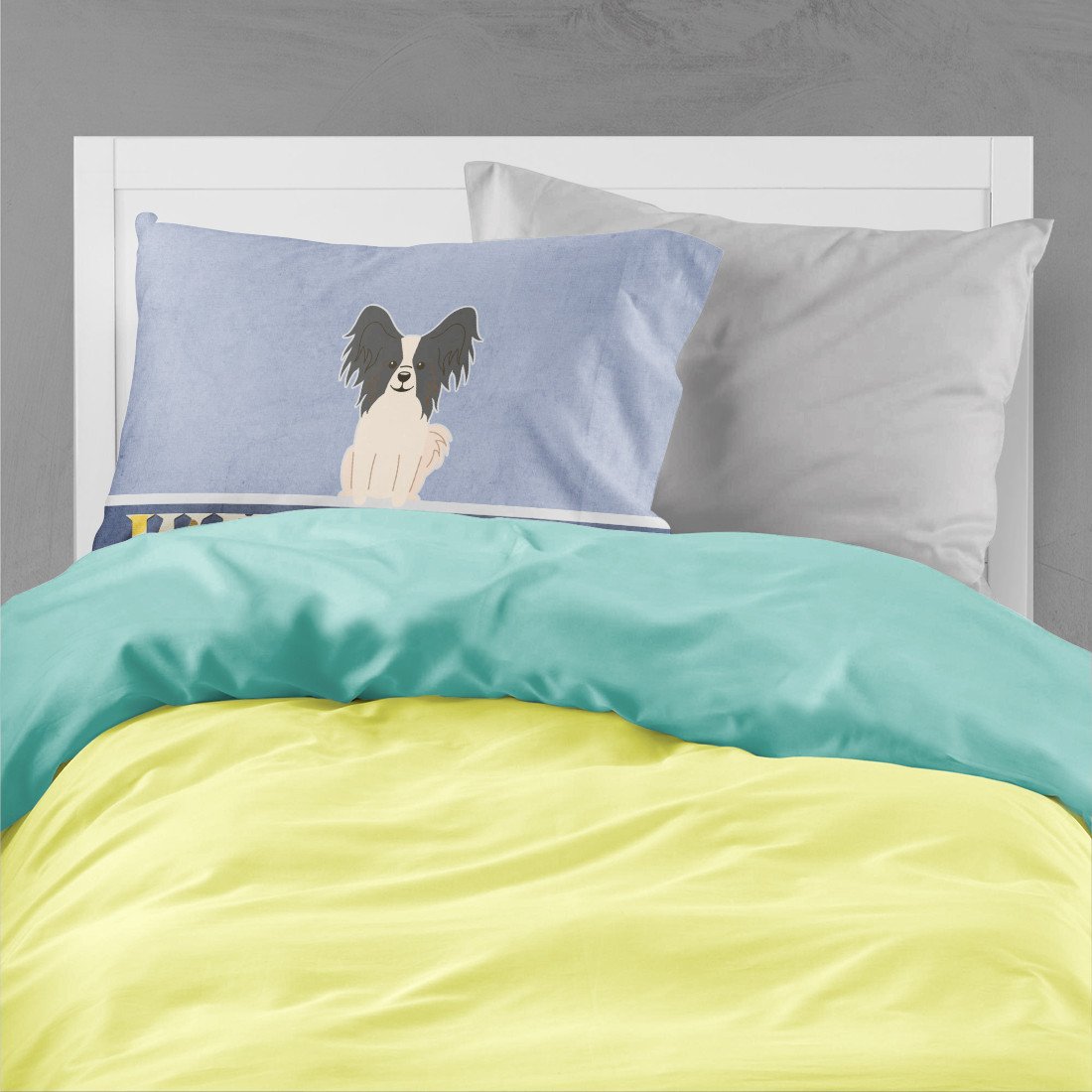 Papillon Black White Welcome Standard Pillowcase Lightweight Super Soft Easy Care Decorative Artwork Pillowcase, Standard